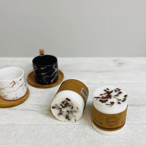 شمع معطر بخشب الليمون احساس الاسترخاء