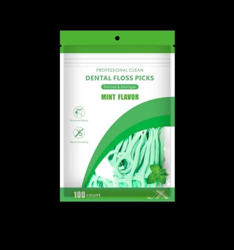 خيط تنظيف الأسنان بالنعناع – 100 قطعة