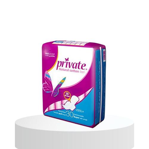 فوط نسائية حجم كبير بالاجنحة ، 30 قطعة