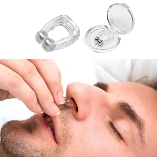 جهاز منع الشخير – مشبك أنف مغناطيسي من السيليكون