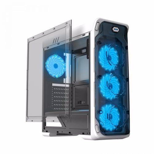 Gamemax StarLight ATX Mid Tower White (Blue LED Fa...