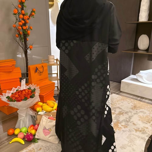 عباية كلوش منقوشة Dotty elegance|902