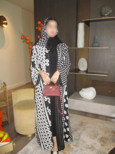 عباية نص كلوش دابل فيس 901Polka