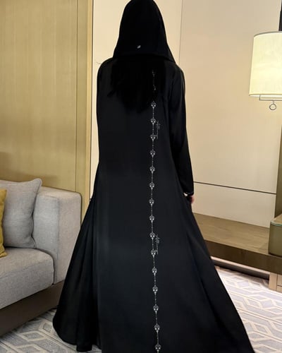 عباية كلوش اسود فخم 823