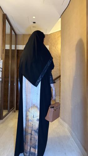 عباية بلاك بيري مع دانتيل | S2611