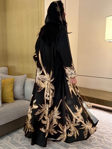 عباية كلوش ستان مطفي 824