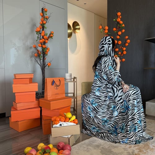 عباية نص كلوش زيبرا 915