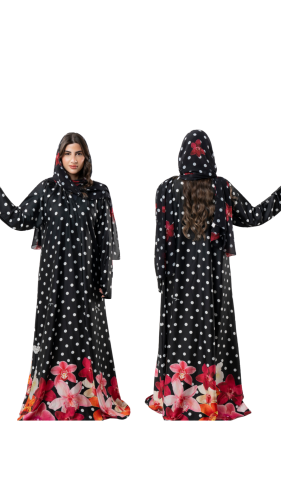 عباية نص كلوش منقطة 916