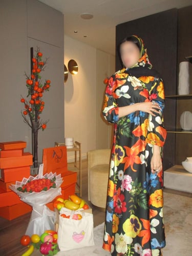 عباية نص كلوش ملونة 914