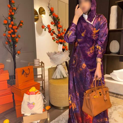 عباية نص كلوش بنفسجي 922