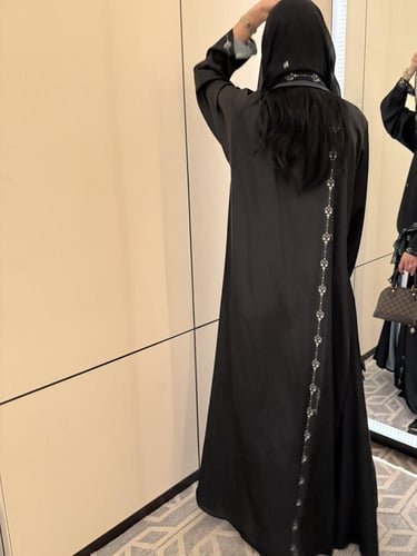 عباية كلوش اسود فخم 823