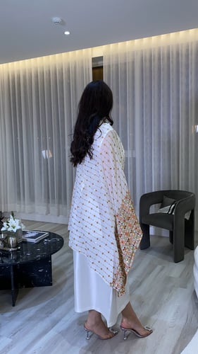 1209 - جلابية تورمالين - ابيض