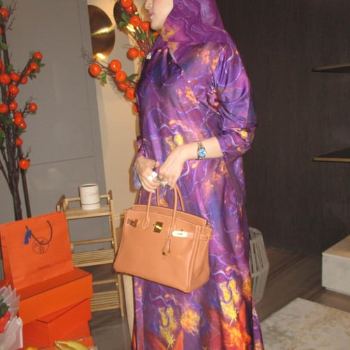 عباية نص كلوش بنفسجي 922