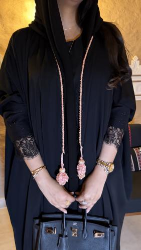 Abaya with quarter sleeves and Dandousha | G261