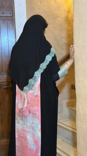 عباية بلاك بيري مع دانتيل | S264