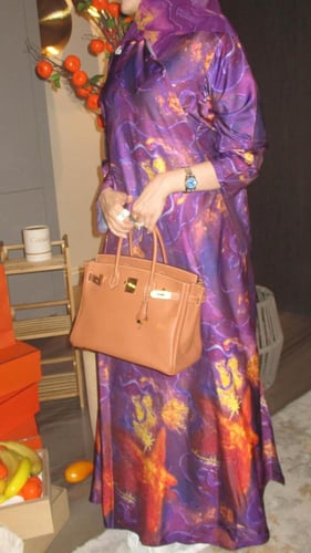 عباية نص كلوش بنفسجي 922