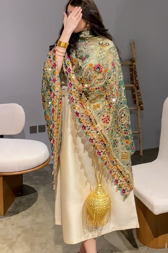 1004 - جلابية أوبال - مع شال هندي