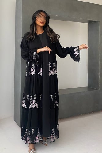 0115 - عباية فلورا مع فستان