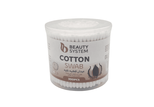 بيوتي سيستم اعواد اذن خشبية قطنية 300حبة