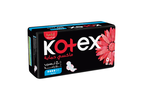 كوتكس فوط صحية نسائية ماكسي عادية عبوة 50 فوطة