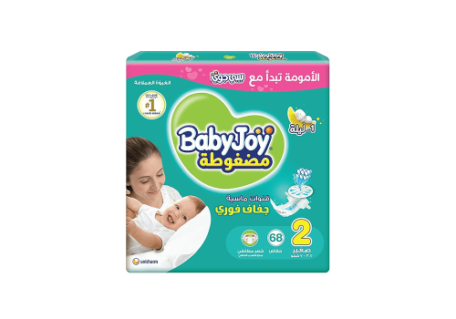 بيبي جوي حفاضات اطفال رقم 2 صغير عدد 68 حبة