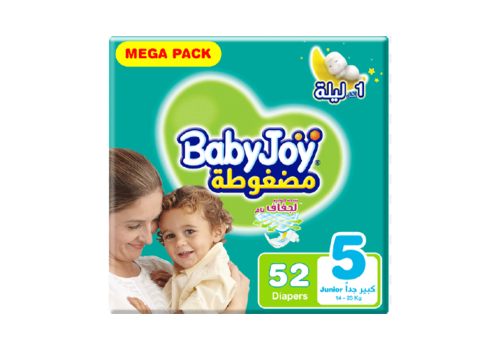 بيبي جوي حفاضات اطفال رقم 5 كبير جداً عدد 52 حبة