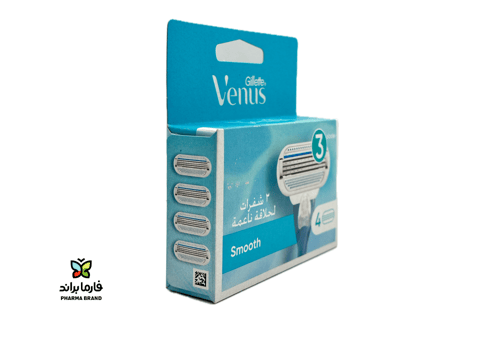 جيليت شفرات ناعمة ونظيفة 3 شفرات 4 حبه