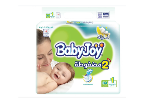 بيبي جوي حفاضات اطفال رقم 1 مواليد عدد 84 حبة