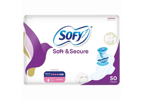 سوفي فوط صحية نسائية كبير بالاجنحة عدد 50 حبة 5232...