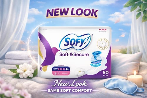 سوفي فوط صحية نسائية كبير بالاجنحة عدد 50 حبة 5232...
