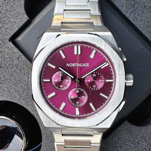 ساعة نورثجيت كرونوغراف شيري لامعة 40 مم