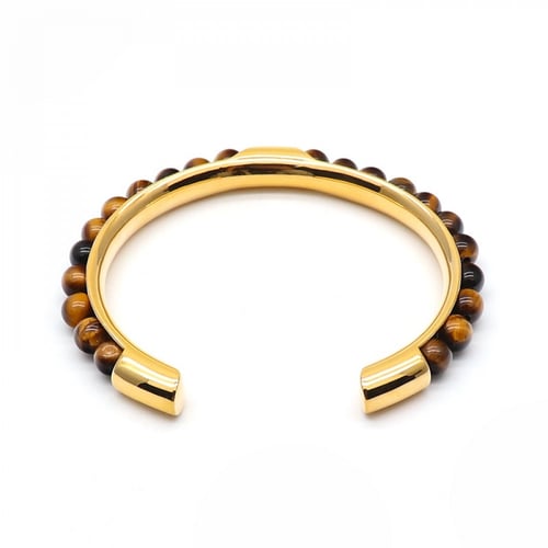 سوار تايجر جولد للرجال والنساء مطلي بالذهب عيار 18...