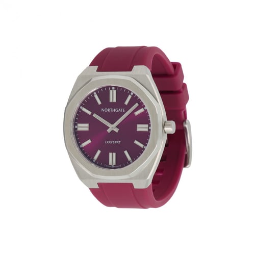 نورث جيت سيلكون ستراب شايني شيري ستيل نادي 34 مم