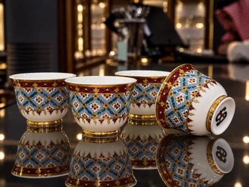 12-piece porcelain teacup set (Chinese)