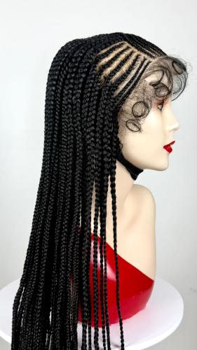 ضفائر افريقية طويلة مستقيمة (Box Braids) جذور أمام...