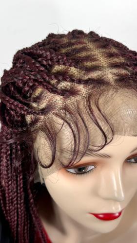 ضفائر افريقية طويلة كيرلي (Box Braids) جذور أمامية...