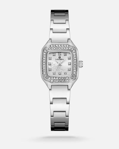 ساعة نسائية بتصميم انيق بلون فضي