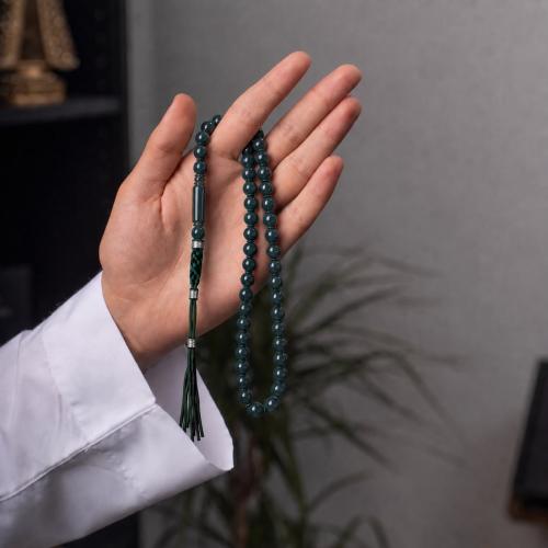 سبحة وَقــار | بكلايت سادة بلون تيفاني غامق أنيق