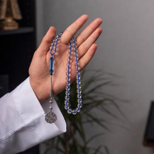 سبحة أُفــق | بكلايت شفاف أزرق فخامة