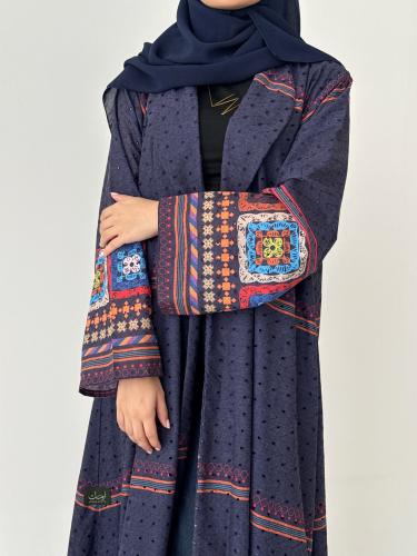 A88 elegant Uzbek embroidery abaya