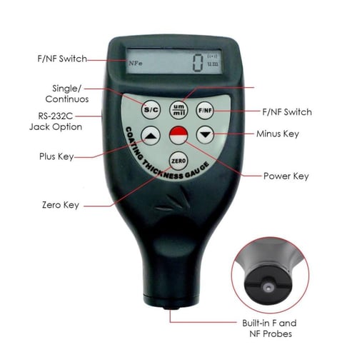 مقياس سماكة الطلاء الرقمي CM-8825FN 0–1250 µm / 0–...