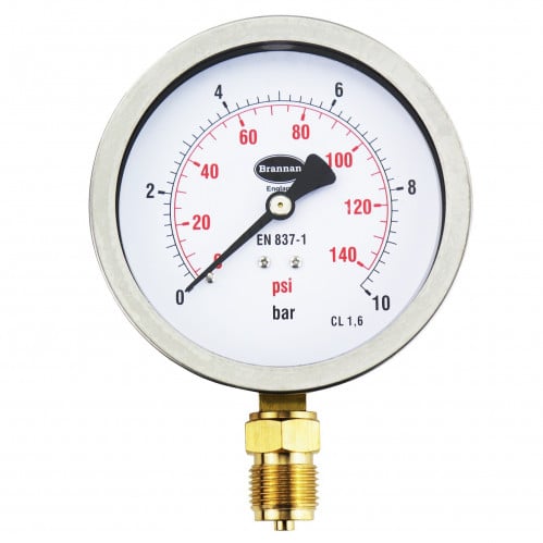 ساعة ضغط مع زيت - قطر 100مم - 1/2 بوصة