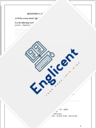 اختبار اول ثانوي نهائي انجليزي الترم الثاني + بديل...