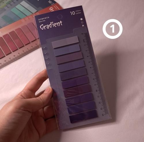 Plastic book separators in pastel colors