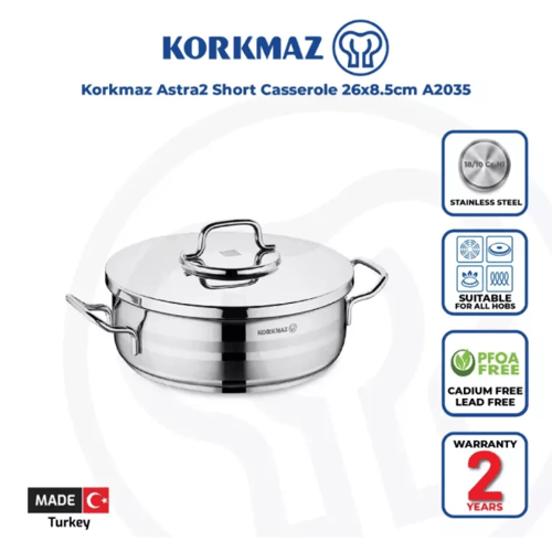 قدر كوركماز استرا 2 سانلس ستيل مقاس 32سم سعة 7.0L...