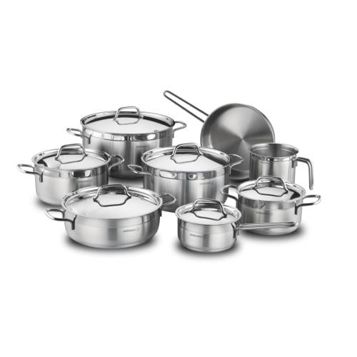 طقم قدور كوركماز الفا ستانلس ستيل 14 قطعة - A1089