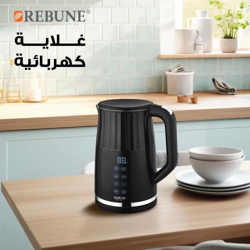 ريبون غلاية ماء رقمية سعة 1.7 لتر 2200 واط 3 مستوي...