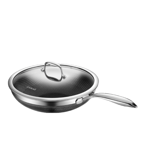 Cookcell مقلاة زيت عميق بغطاء قزاز طبقة غير لاصقة...