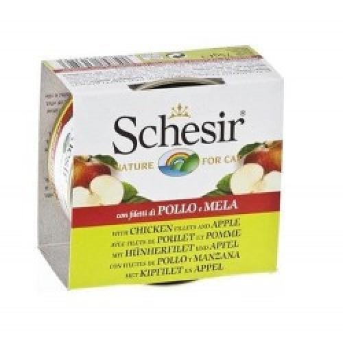 شيزر طعام رطب للقطط شرائح الدجاج مع التفاح 75g