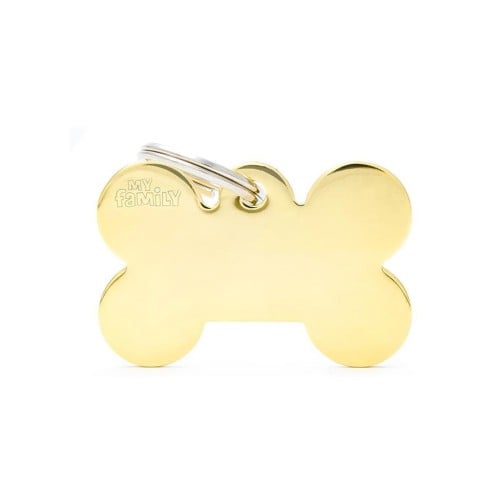 قلادة نحاسية لون ذهبي على شكل عظمة كبيره